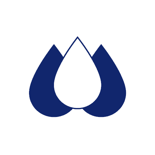 Icons - Blue_Dyed Two blue and three white droplets