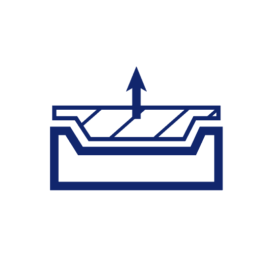 Icons - Blue_Mould Release Icon showing a part being removed from a mould