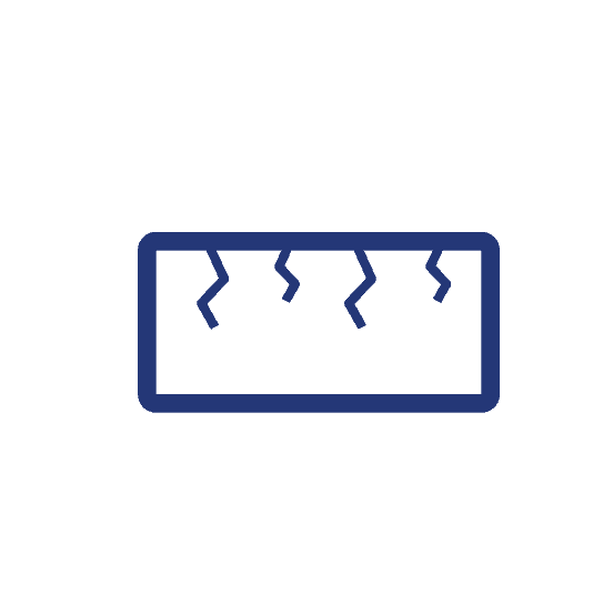 Icons - Blue_Min fatigue Square icon with cracks replicating fatigue